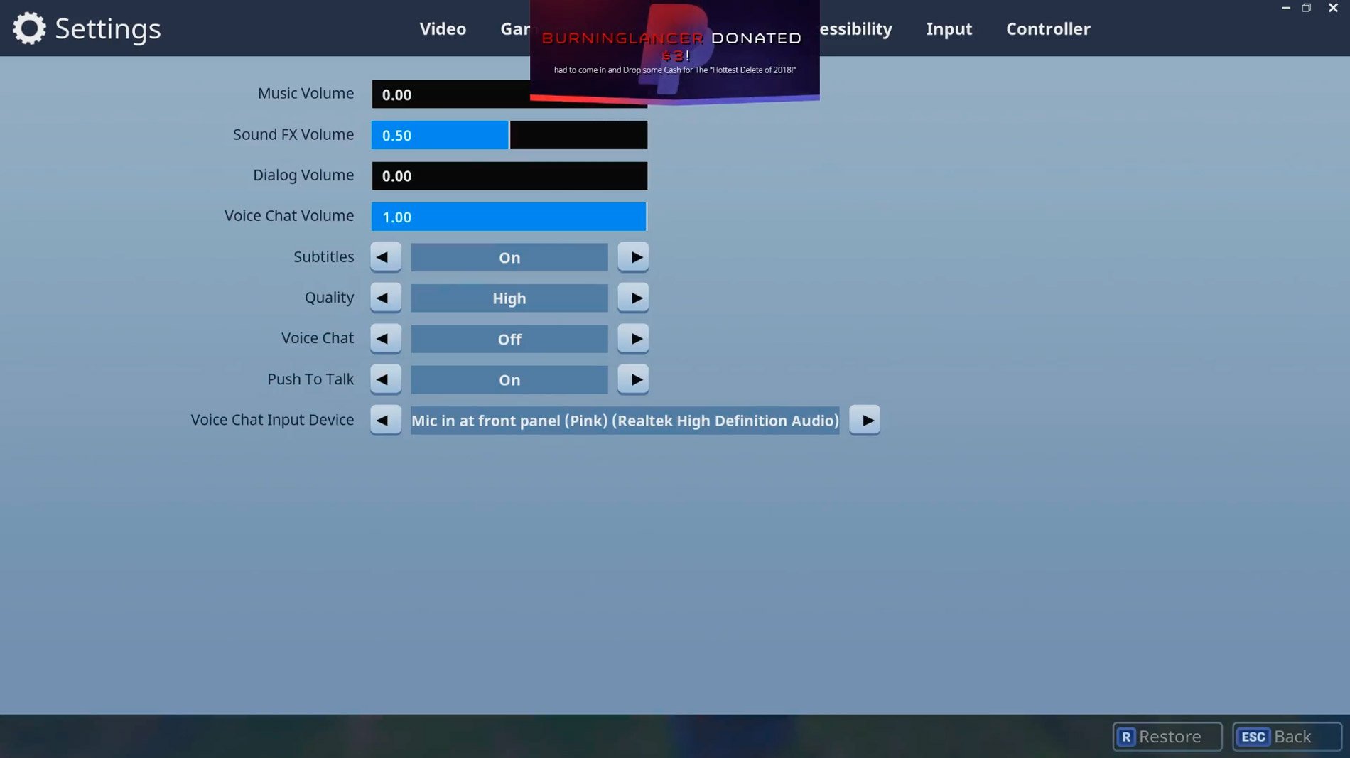 video graphics settings gallery - all fortnite sound effects