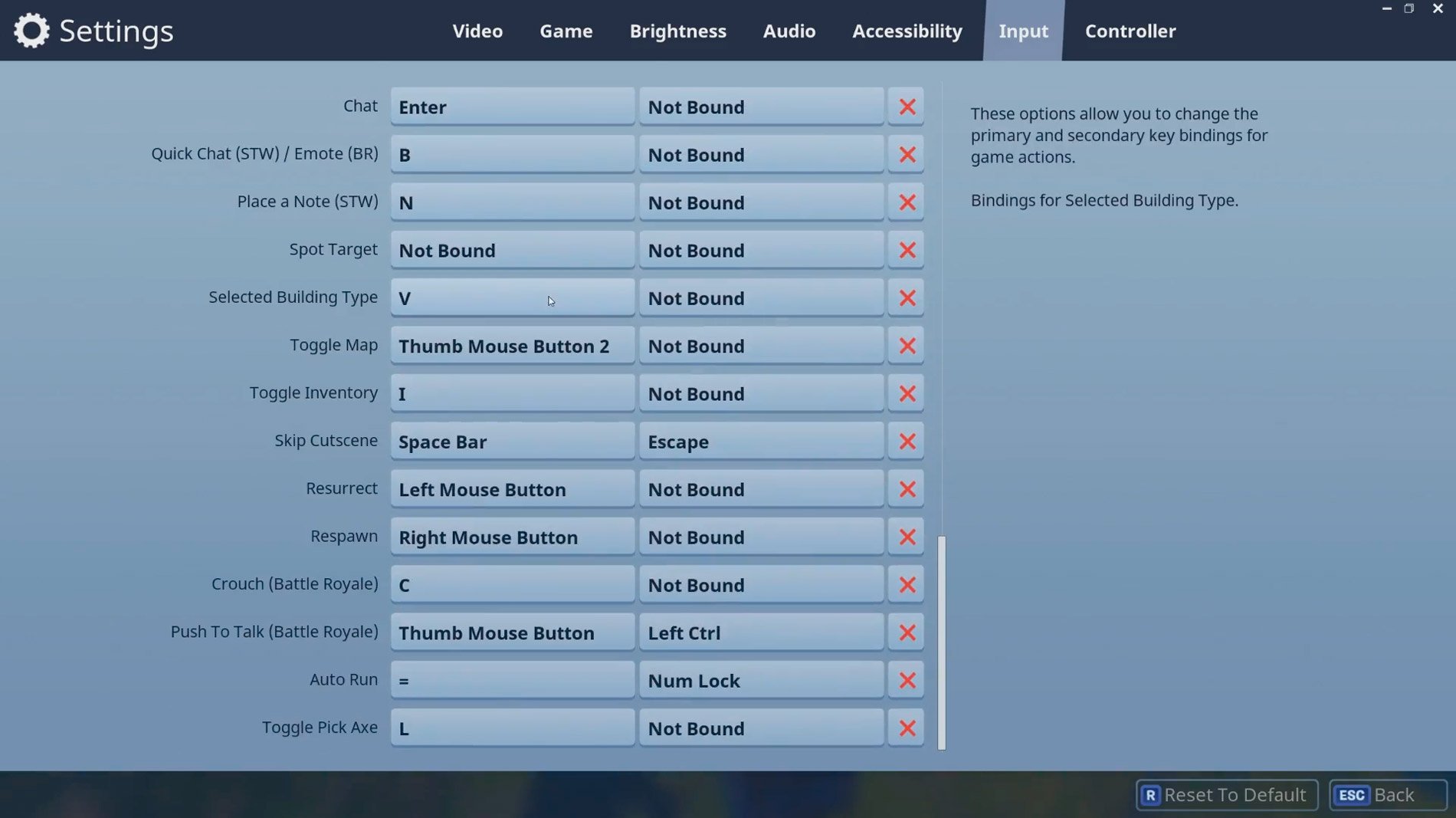 Fortnite Building Controls Pc