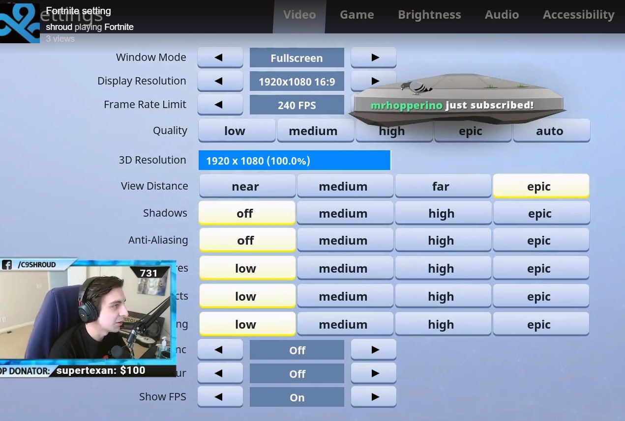 video graphics settings gallery - 3d resolution fortnite