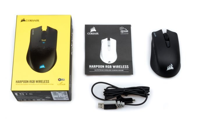 CORSAIR HARPOON RGB Wireless Gaming Mouse Box Content