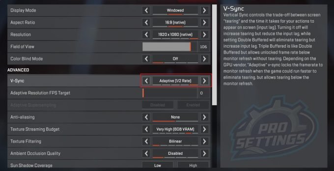 Apex Legends V-Sync