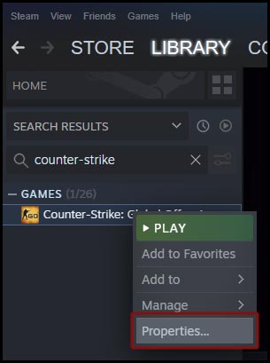 Steam CS:GO Properties