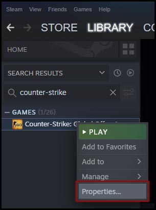 Steam CS:GO Properties